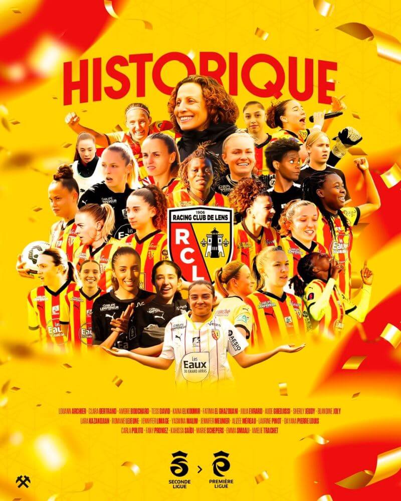 Poster Équipe RC Lens 1966 – Page Originale – Collection Vintage